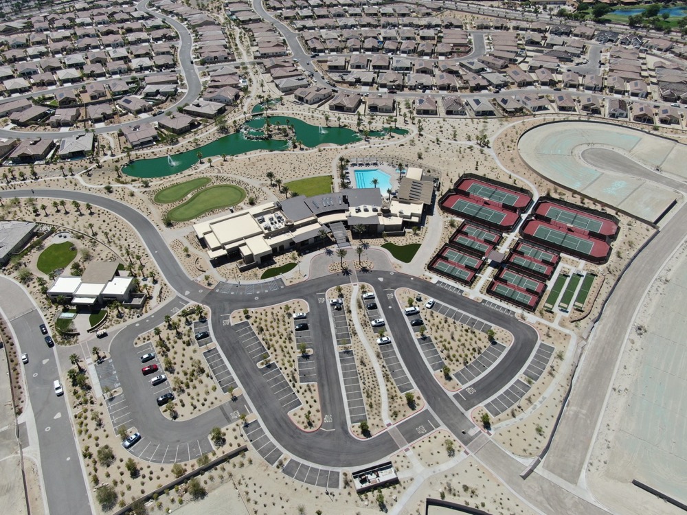 Large housing community aerial view